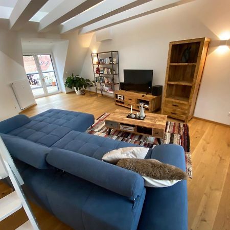 Modernes Penthouse, Nahe Wuerzburg Apartment Luaran gambar